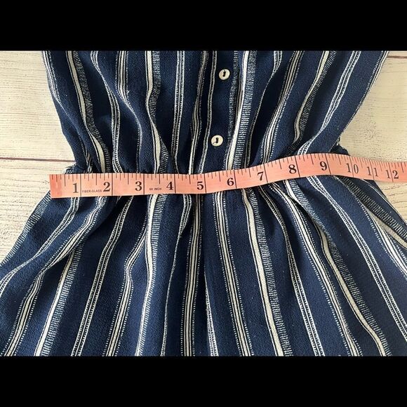 Monteau Blue & White Spaghetti Strap Romper - Picture 4 of 10